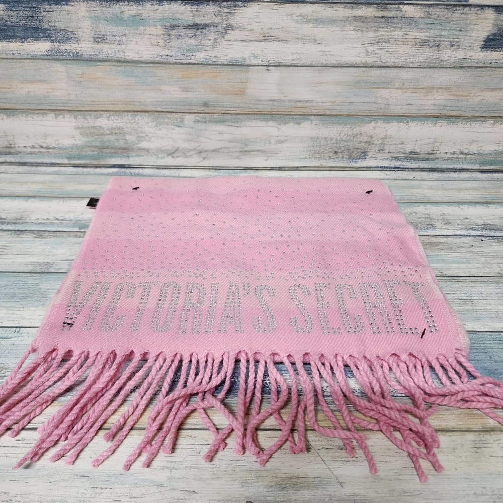 Victoria's Secret Pink Signature Stripe Woven Sparkle Wrap Scarf